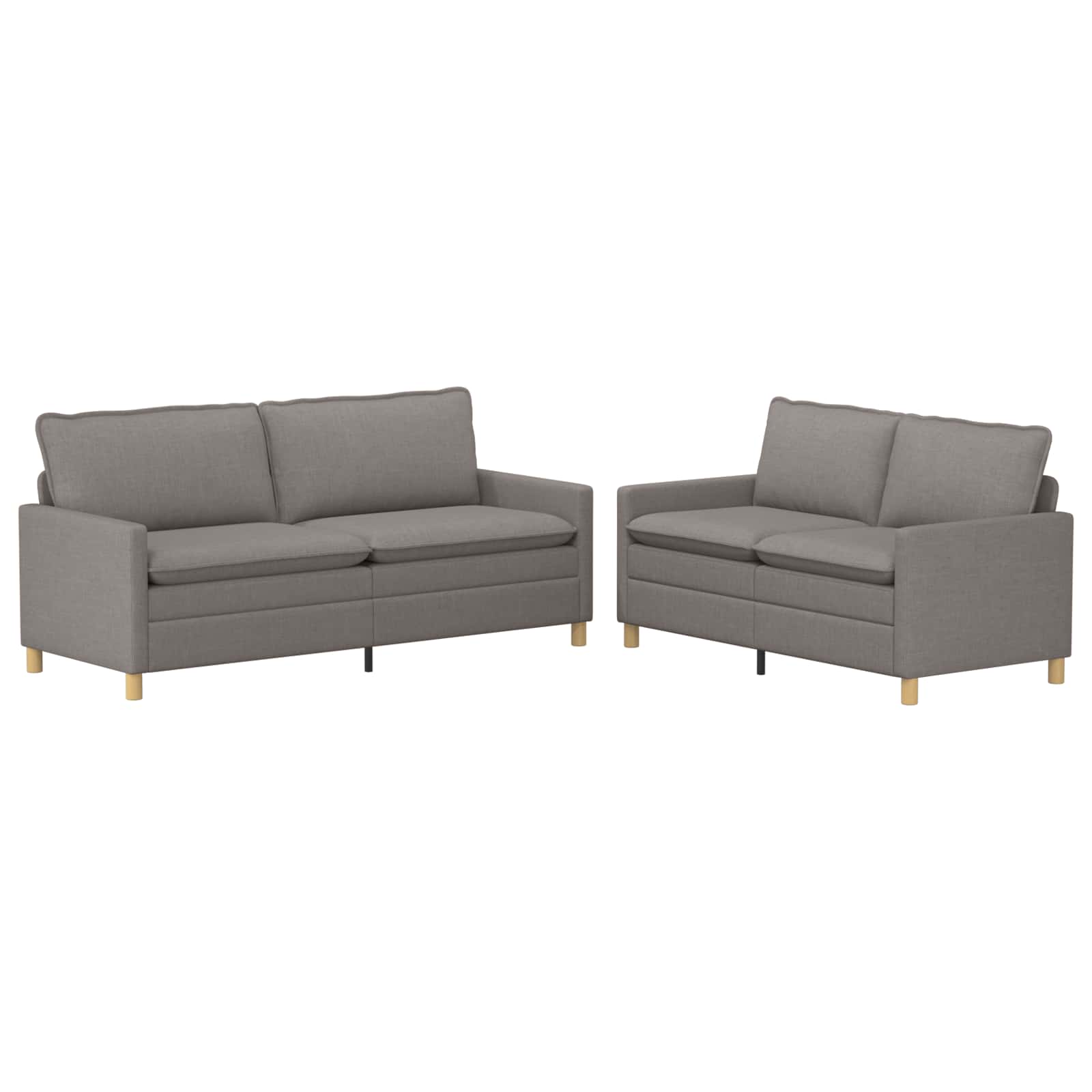 Bankstel 2 st Taupe Stof