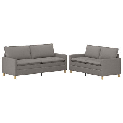 Bankstel 2 st Taupe Stof