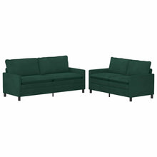Bankstel 2 pcs Donkergroen Fluweel
