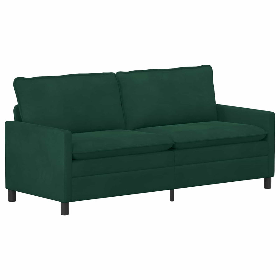 Bankstel 2 pcs Donkergroen Fluweel