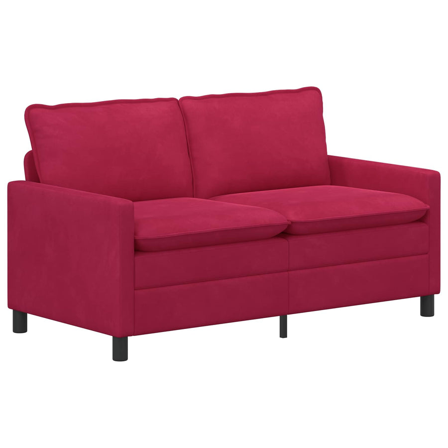 Bankstel 2 pcs Wijnrood Fluweel