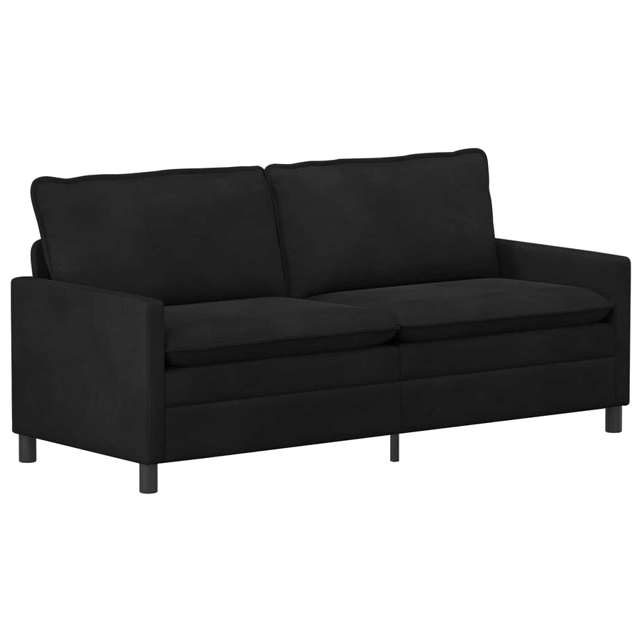 Bankstel 2 pcs Zwart Fluweel