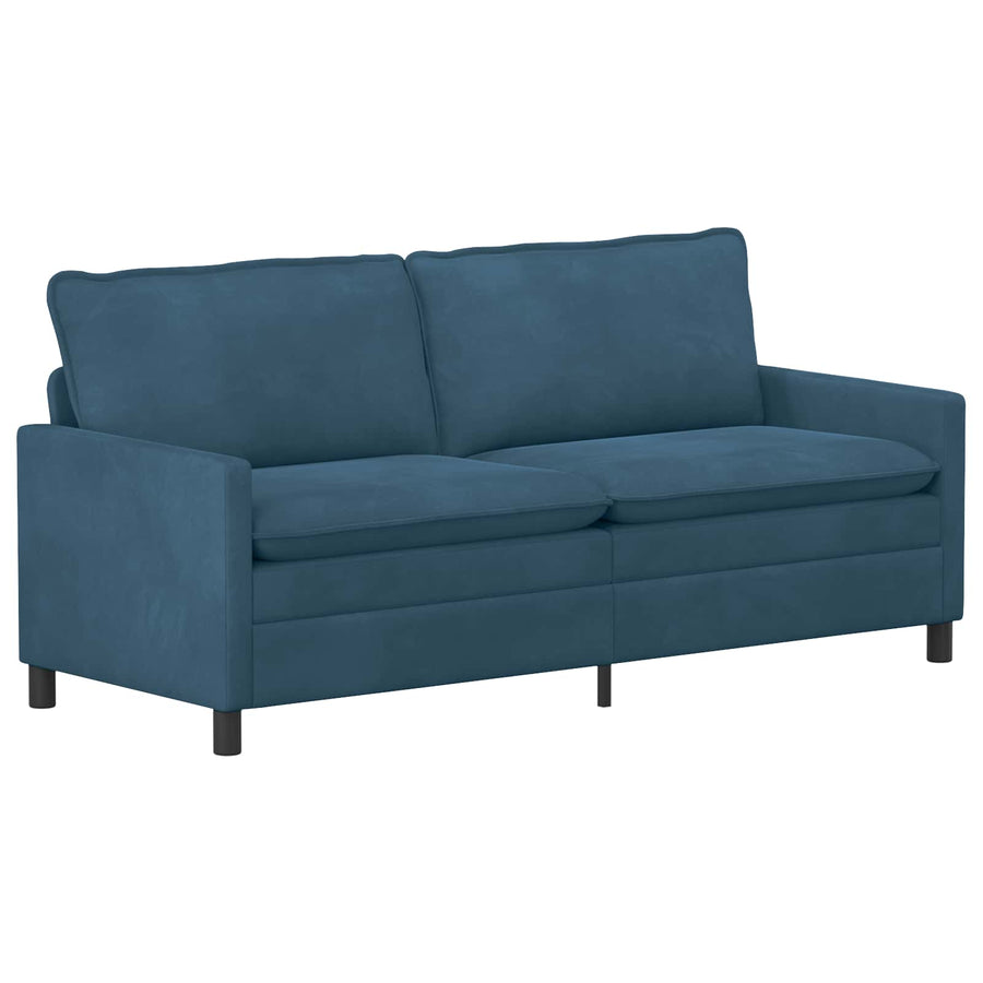 Bankstel 2 pcs Blauw Fluweel