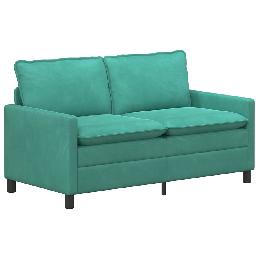 Bankstel 2 pcs Turquoise Fluweel