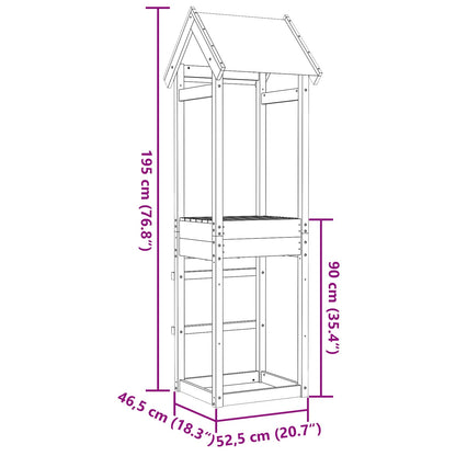 Speeltoren Bruin 52,5 X 46,5 X 195 Cm Massief grenenhout