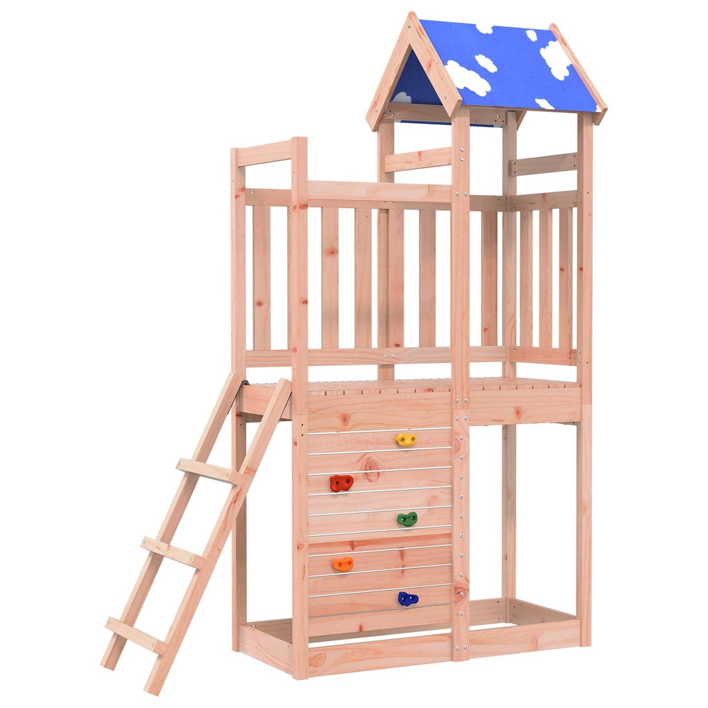 Speeltoren Bruin 110,5 X 52,5 X 215Cm Massief Douglas Hout Massief douglashout