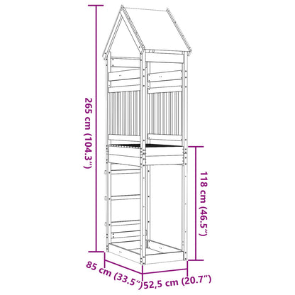 Speeltoren Bruin 52,5 X 85 X 265 Cm Massief grenenhout