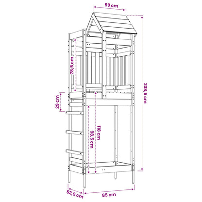 Speeltoren Bruin 52,5 x 85 x 238 cm Massief geïmpregneerd hout