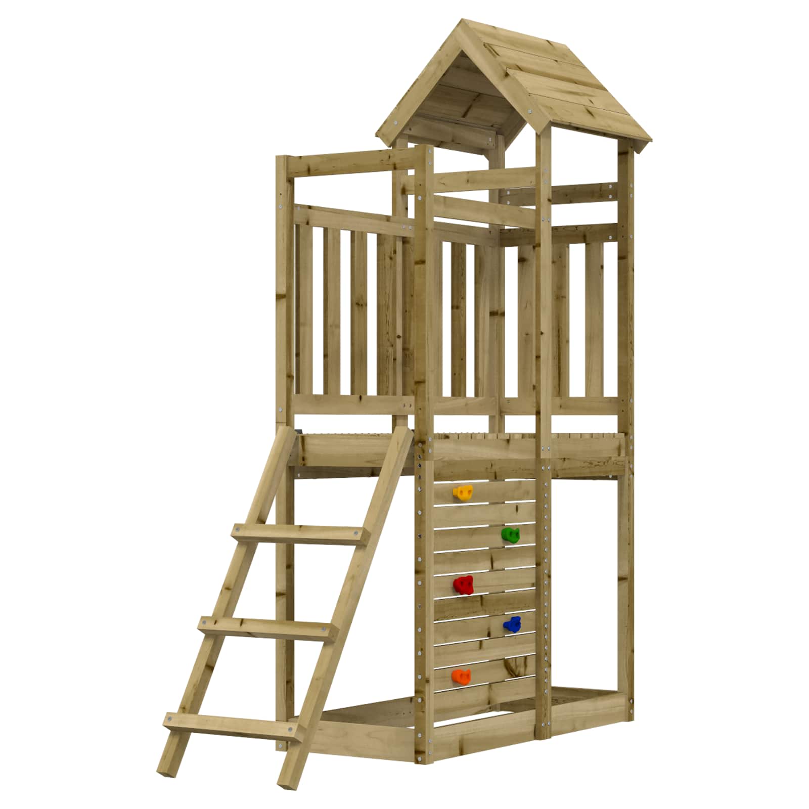 Speeltoren Bruin Massief geïmpregneerd hout