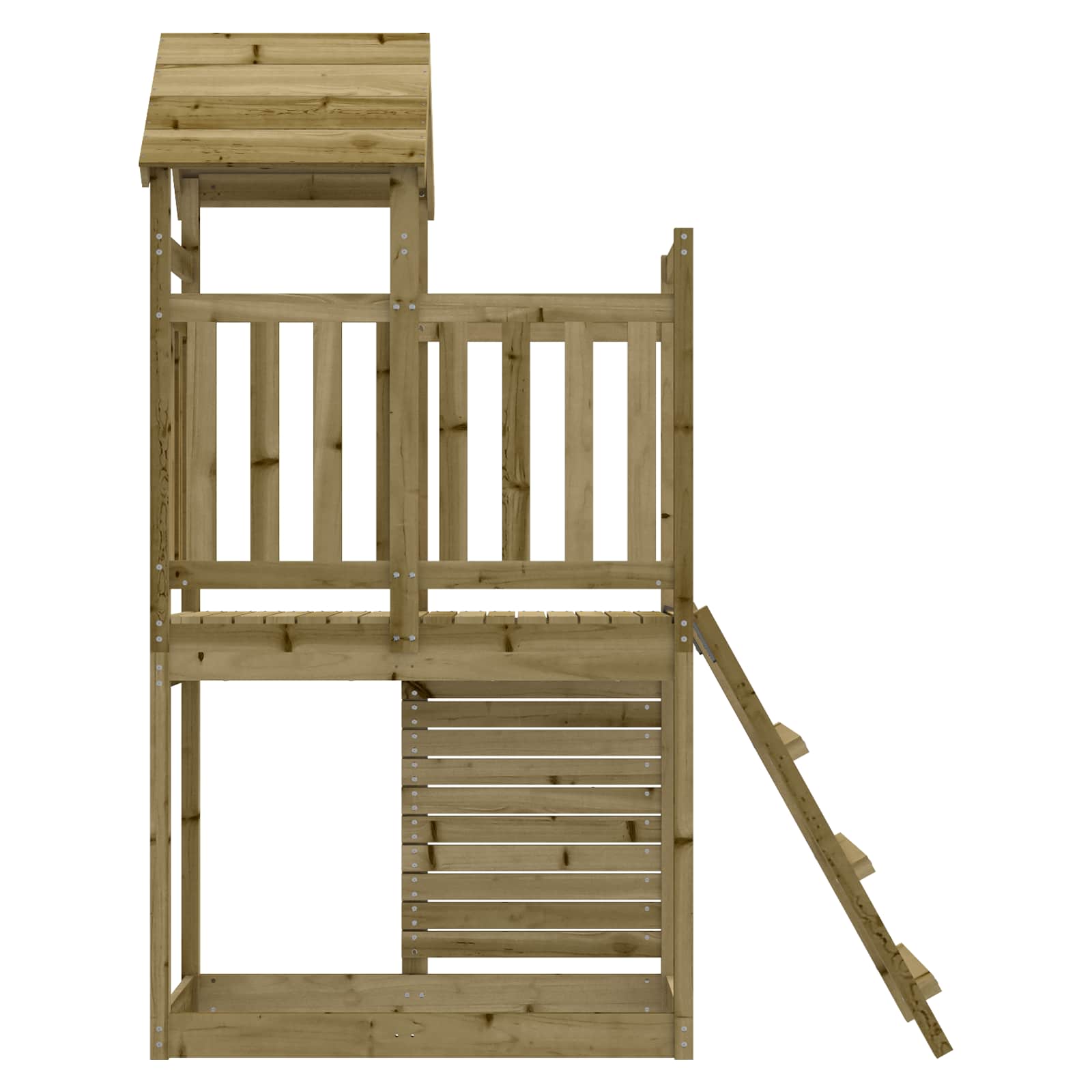 Speeltoren Bruin Massief geïmpregneerd hout