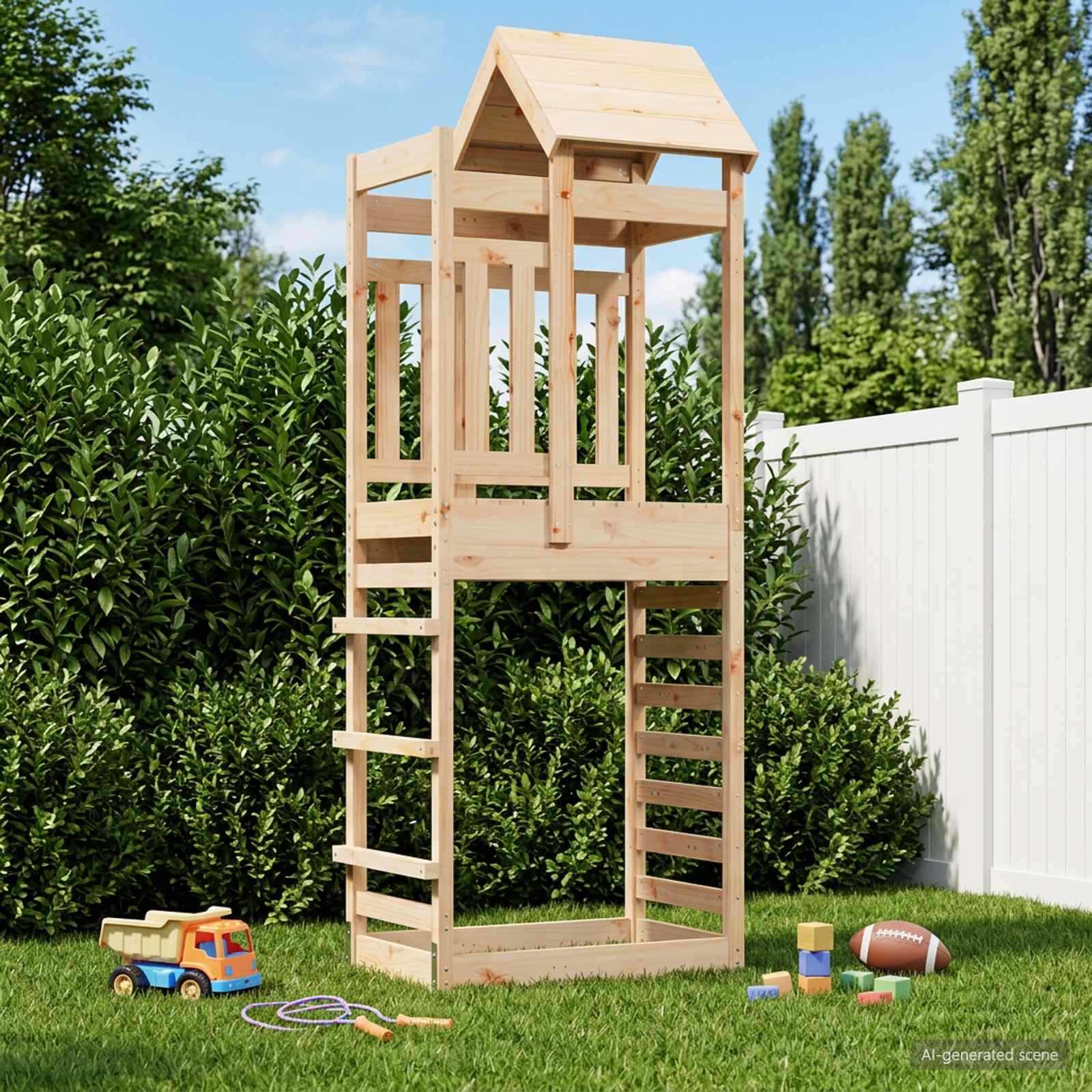 Speeltoren Bruin 52,5 x 85 x 238 cm Massief grenenhout