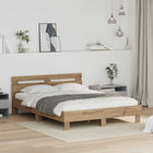 Bed Frame with Headboard Artisan Oak 140 x 200 cm Engineered Wood