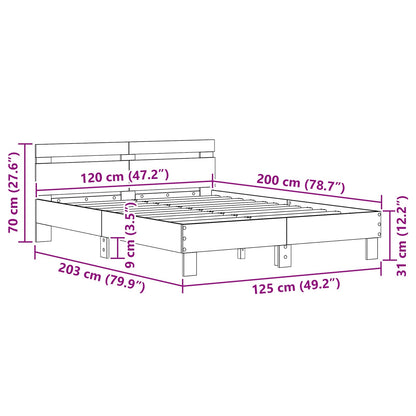 Bedframe met hoofdeinde Massief Eikenhout
