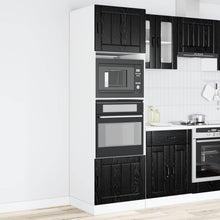 Keukenkast Bewerkt Hout Zwart Eiken 60 x 57 x 207 cm 1x oven kast
