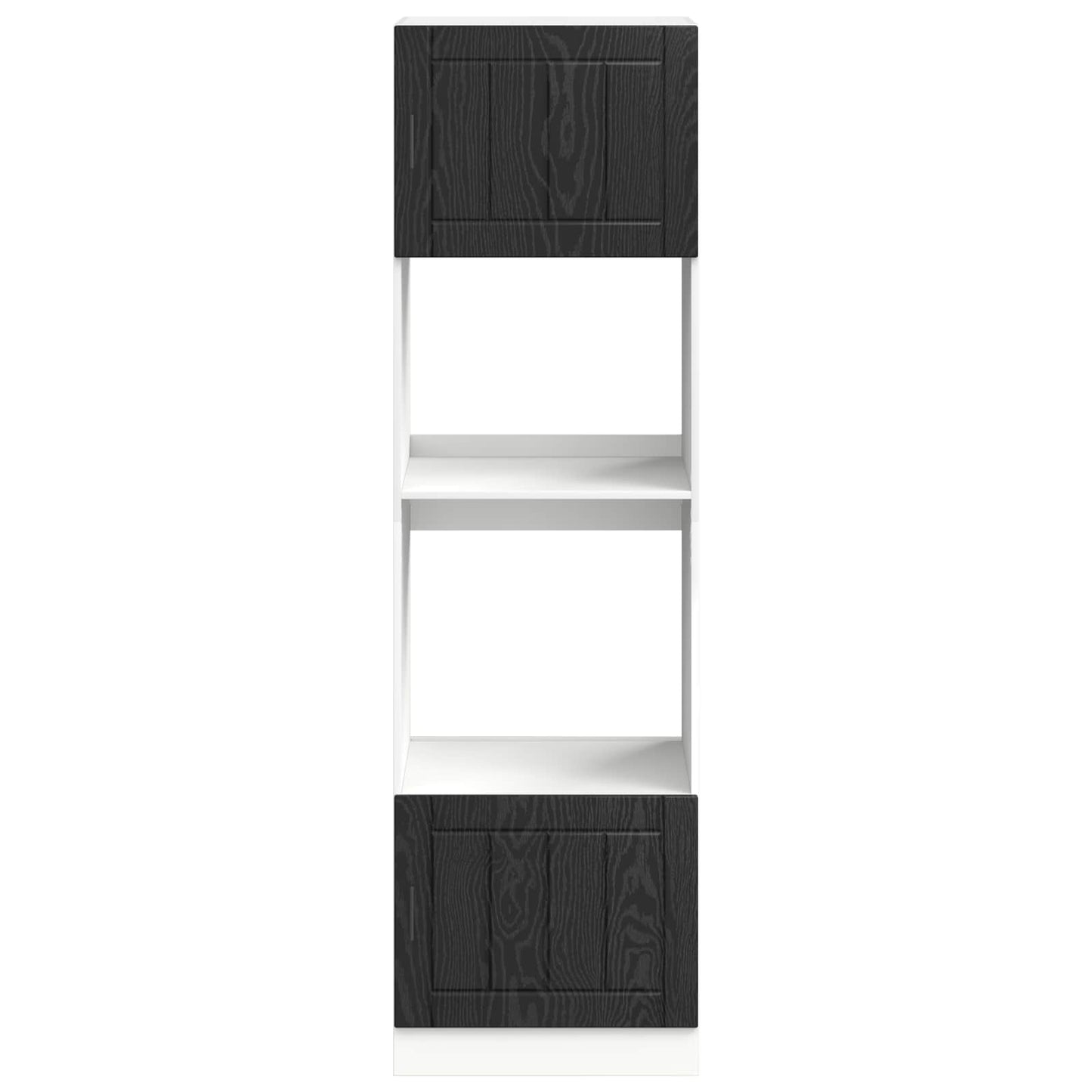 Keukenkast Bewerkt Hout Zwart Eiken 60 x 57 x 207 cm 1x oven kast