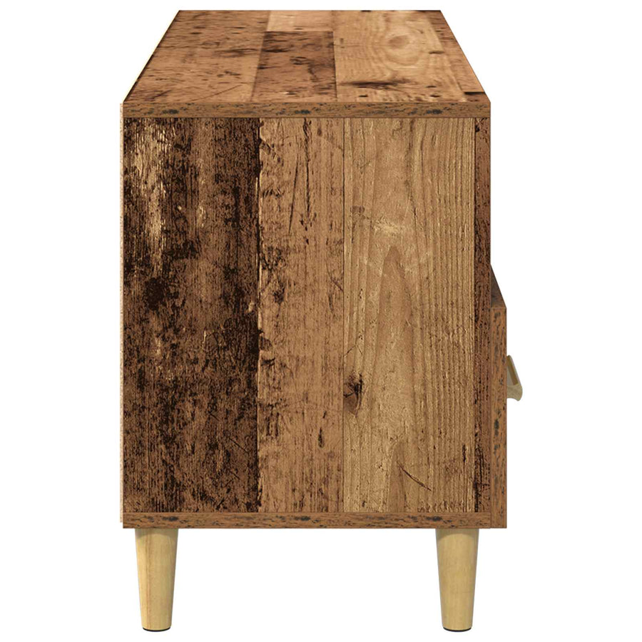 TV-kast met lade Oudhout 102 x 35,5 x 50 cm Bewerkt hout