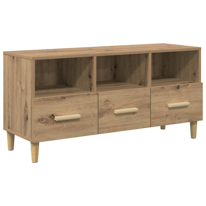 TV-kast Ambachtelijk eiken 102 x 35,5 x 50 cm Bewerkt hout