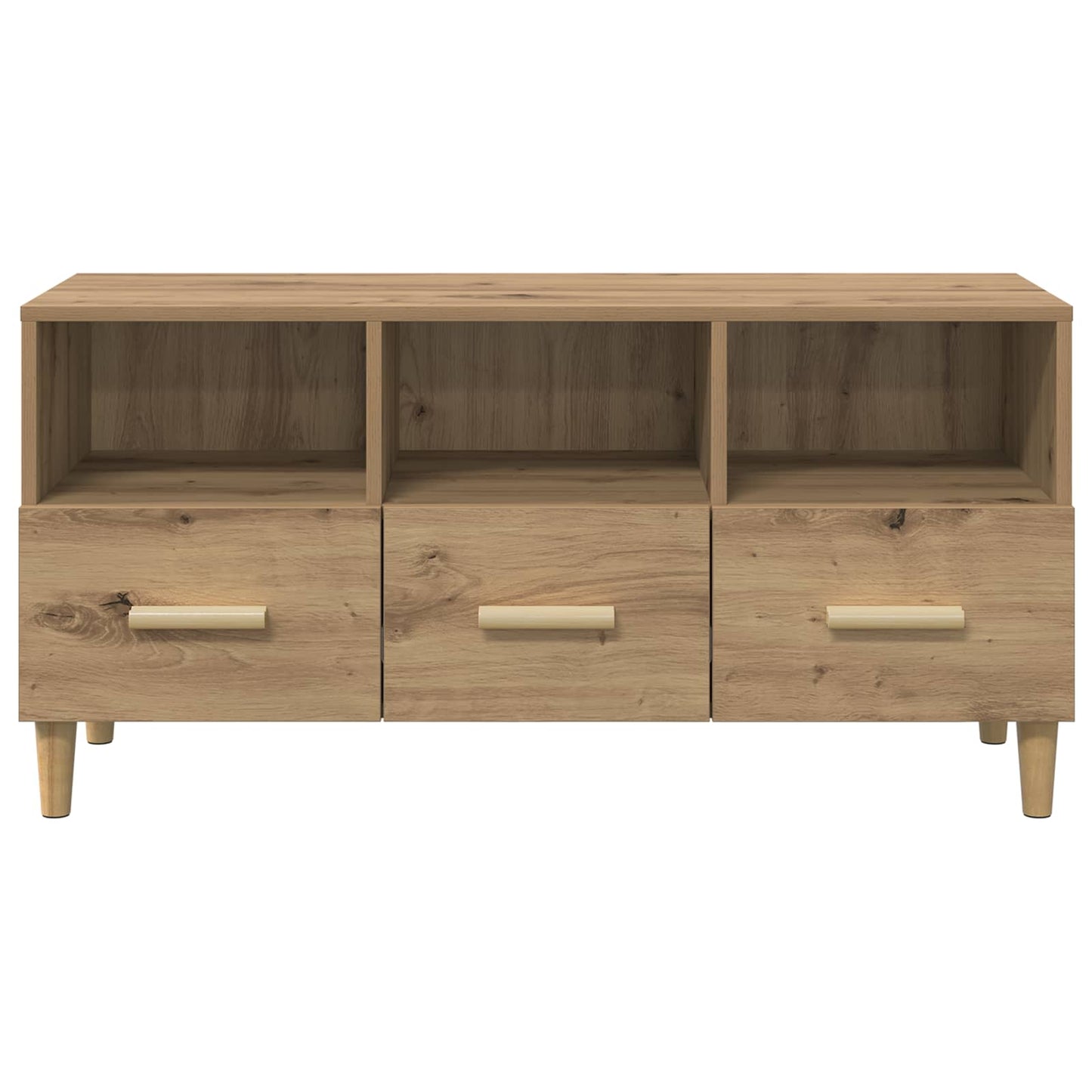 TV-kast Ambachtelijk eiken 102 x 35,5 x 50 cm Bewerkt hout