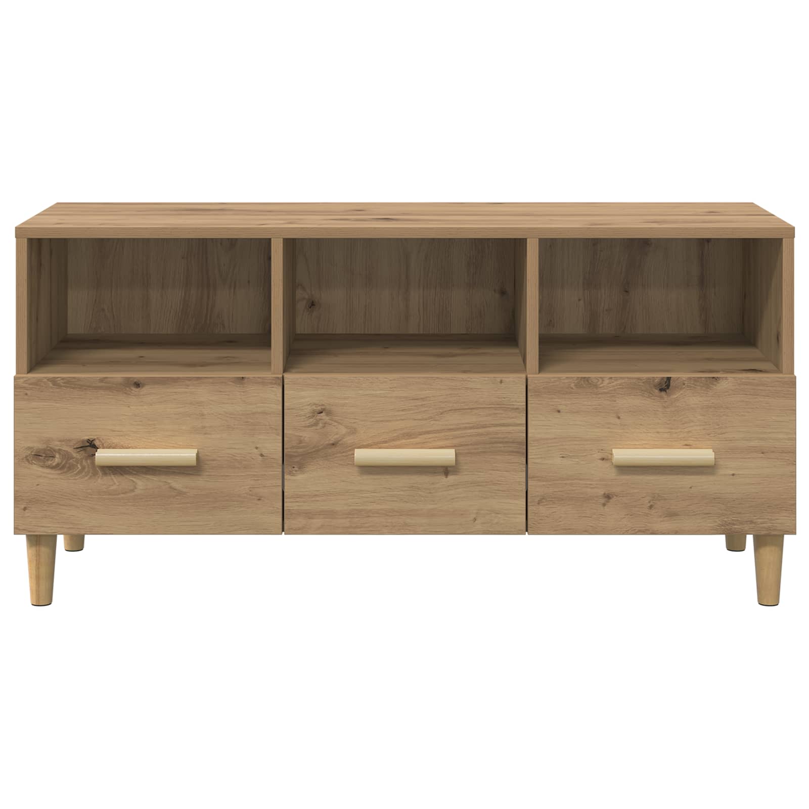 TV-kast Ambachtelijk eiken 102 x 35,5 x 50 cm Bewerkt hout