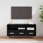 TV-kast 102x36x50 cm zwart eiken bewerkt hout