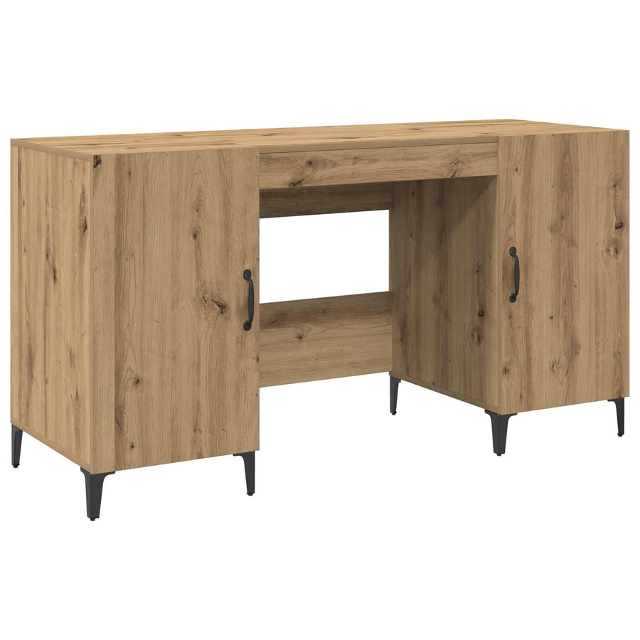 Bureau Ambachtelijk eiken 140 x 50 x 75 cm Bewerkt hout