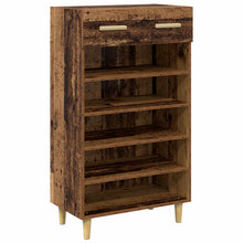 Schoenenkast met lade Oudhout 60 x 35 x 105 cm Bewerkt hout