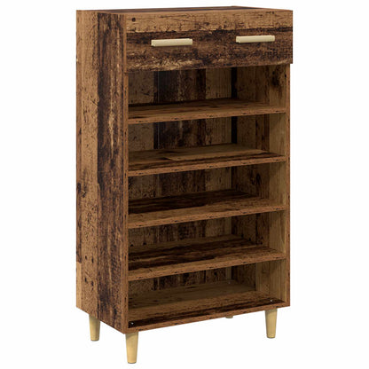 Schoenenkast met lade Oudhout 60 x 35 x 105 cm Bewerkt hout