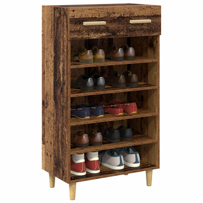 Schoenenkast met lade Oudhout 60 x 35 x 105 cm Bewerkt hout