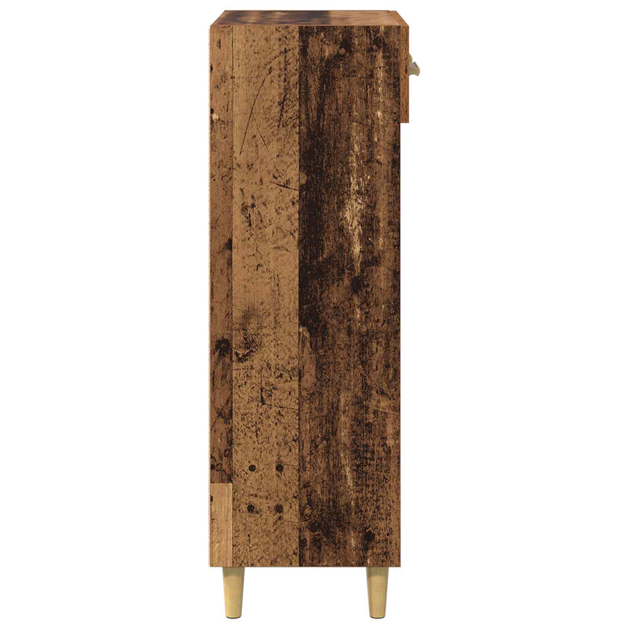 Schoenenkast met lade Oudhout 60 x 35 x 105 cm Bewerkt hout