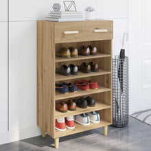 Schoenenkast Ambachtelijk eiken 60 x 35 x 105 cm Bewerkt hout
