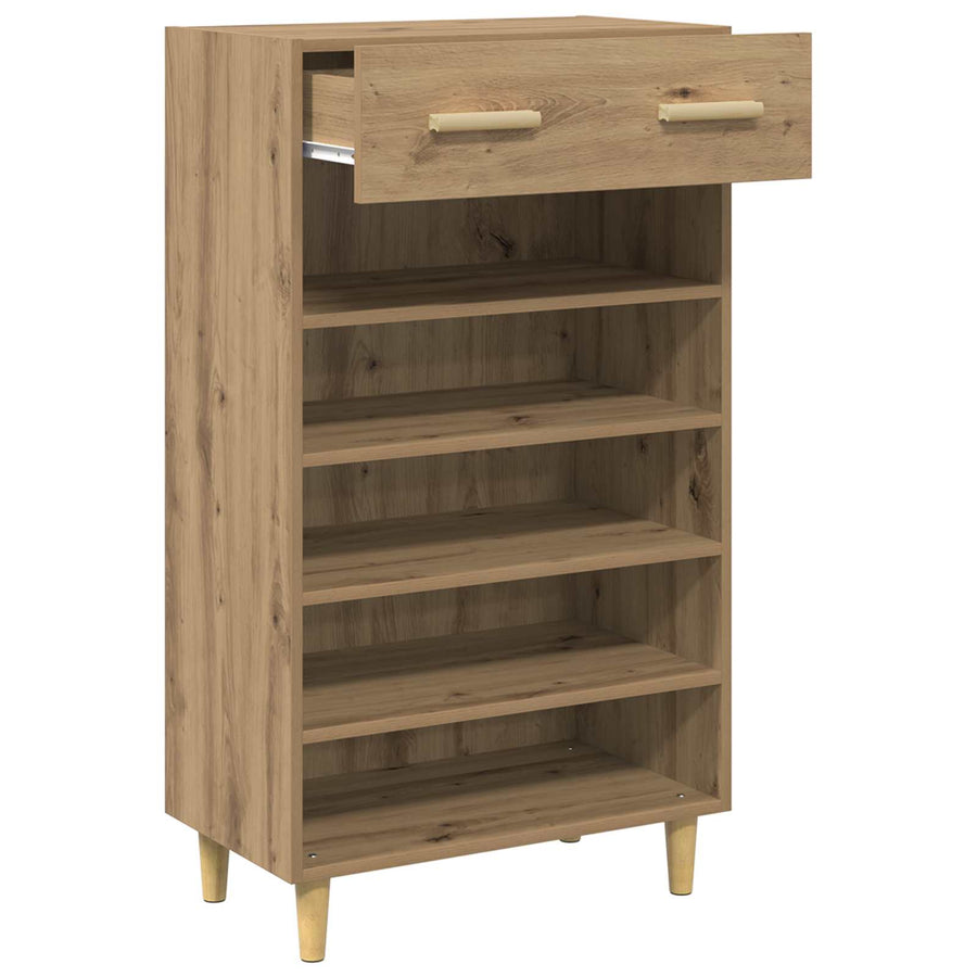 Schoenenkast Ambachtelijk eiken 60 x 35 x 105 cm Bewerkt hout