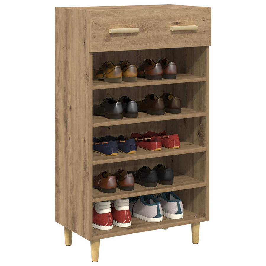 Schoenenkast Ambachtelijk eiken 60 x 35 x 105 cm Bewerkt hout