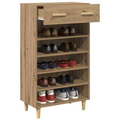 Schoenenkast Ambachtelijk eiken 60 x 35 x 105 cm Bewerkt hout