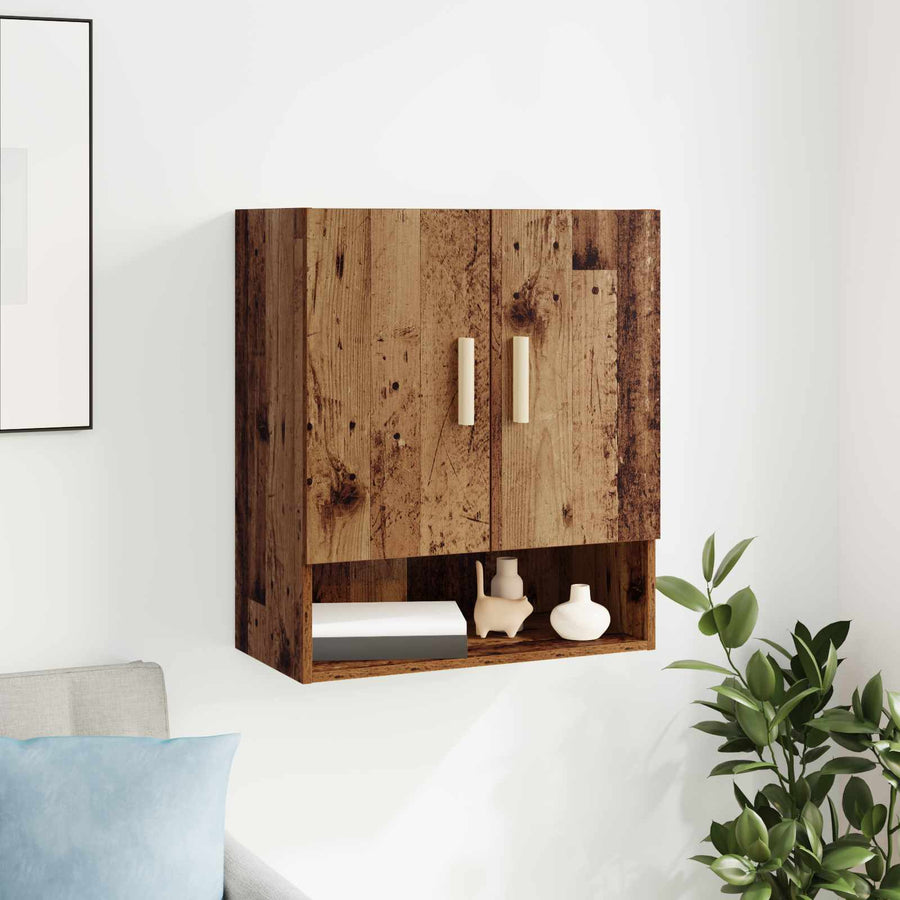 Wandkast Wandgemonteerd Oudhout 60 x 31 x 70 cm Bewerkt hout
