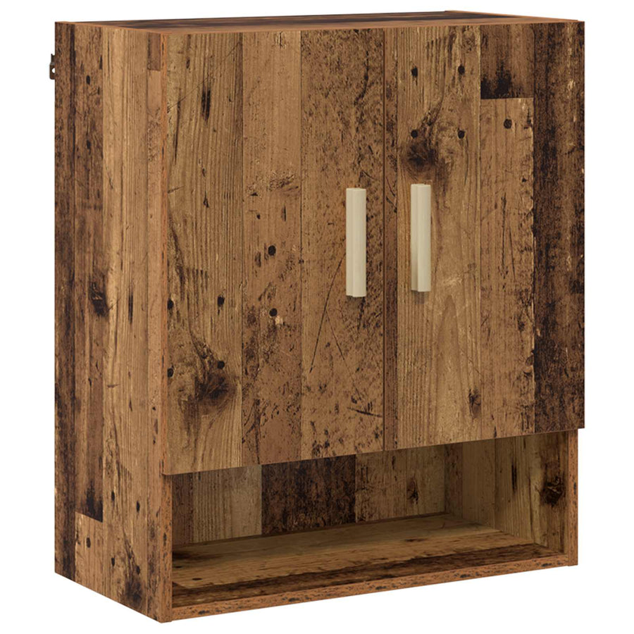 Wandkast Wandgemonteerd Oudhout 60 x 31 x 70 cm Bewerkt hout