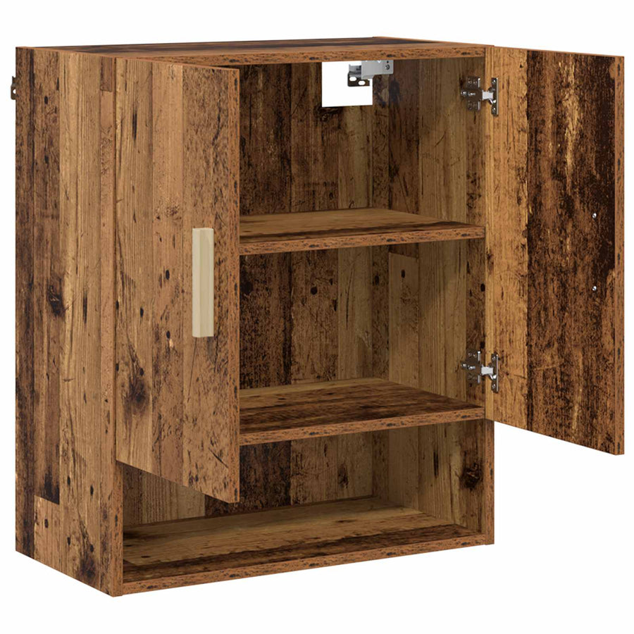 Wandkast Wandgemonteerd Oudhout 60 x 31 x 70 cm Bewerkt hout
