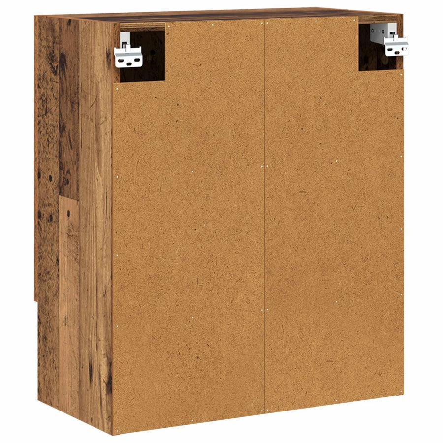 Wandkast Wandgemonteerd Oudhout 60 x 31 x 70 cm Bewerkt hout