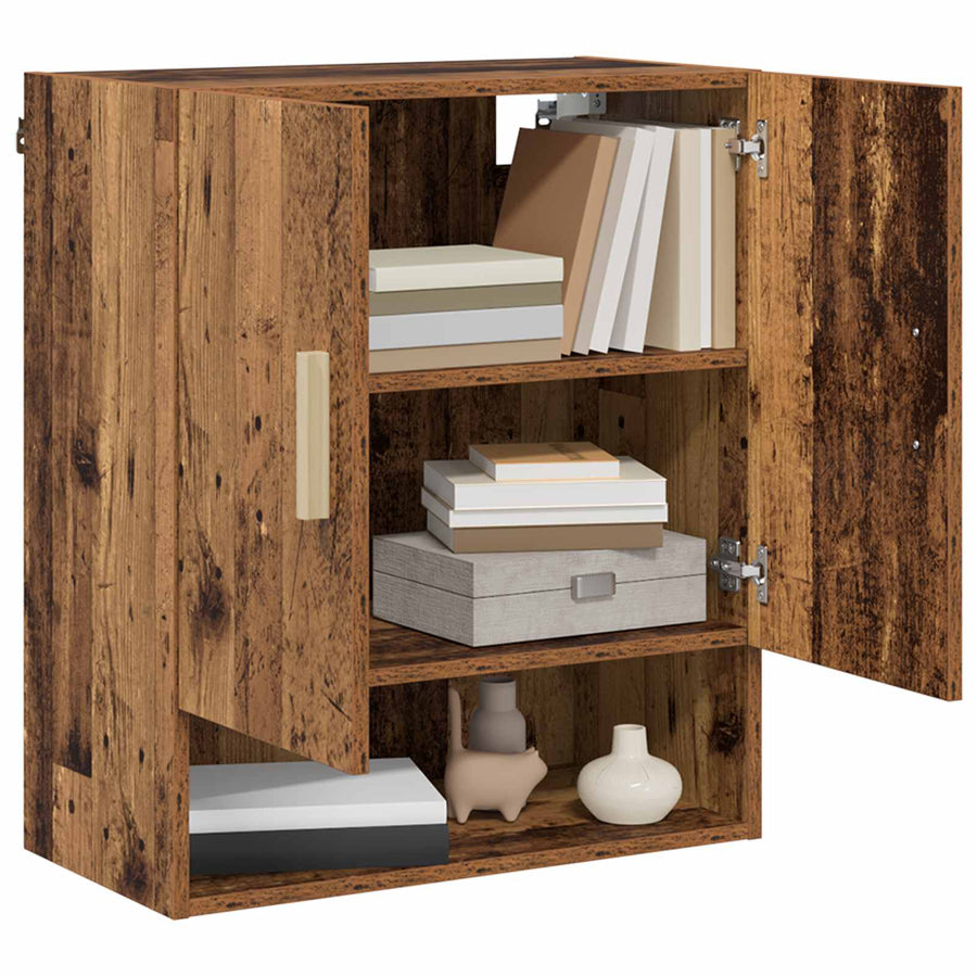 Wandkast Wandgemonteerd Oudhout 60 x 31 x 70 cm Bewerkt hout