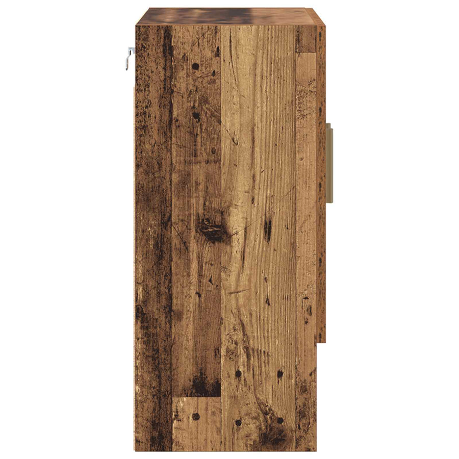 Wandkast Wandgemonteerd Oudhout 60 x 31 x 70 cm Bewerkt hout