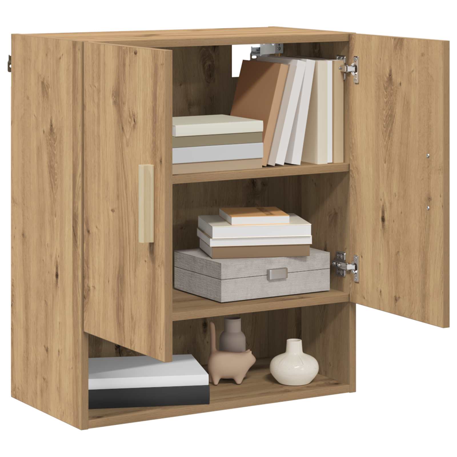 Wandkast Ambachtelijk eiken 60 x 31 x 70 cm Bewerkt hout