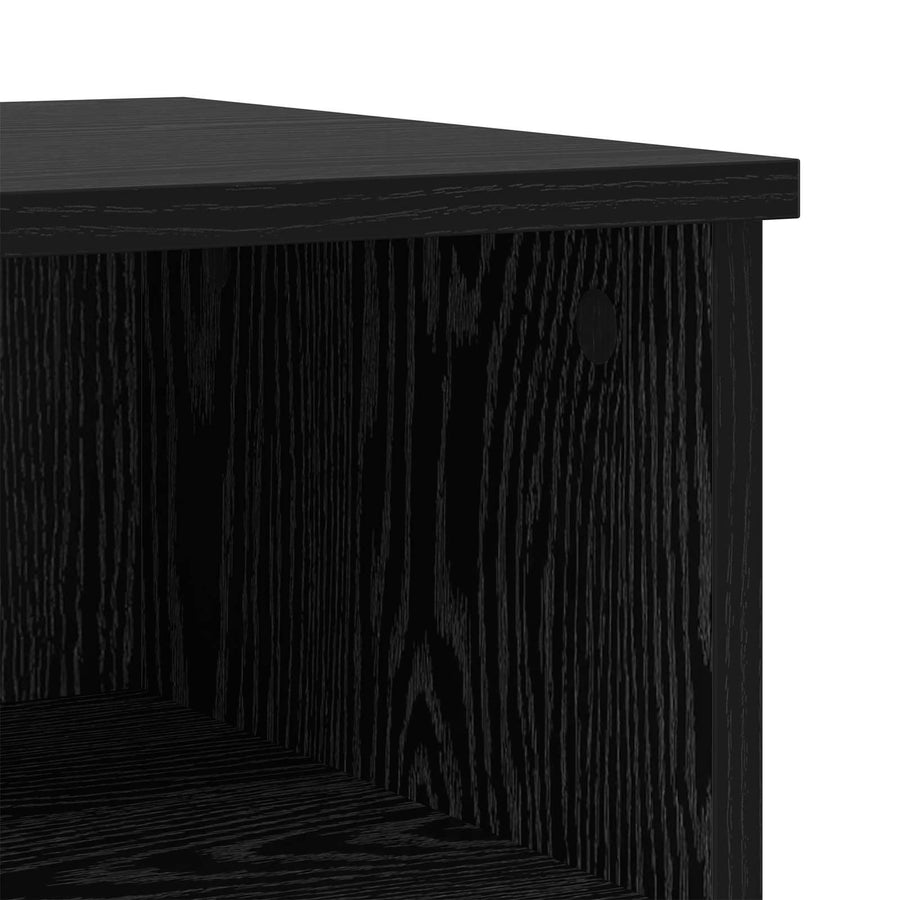 Bed kast met lade Zwart Eiken 40 x 35 x 50 cm Bewerkt hout