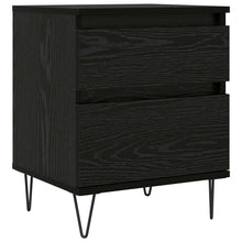 Bed kast met lade Zwart Eiken 40 x 35 x 50 cm Bewerkt hout