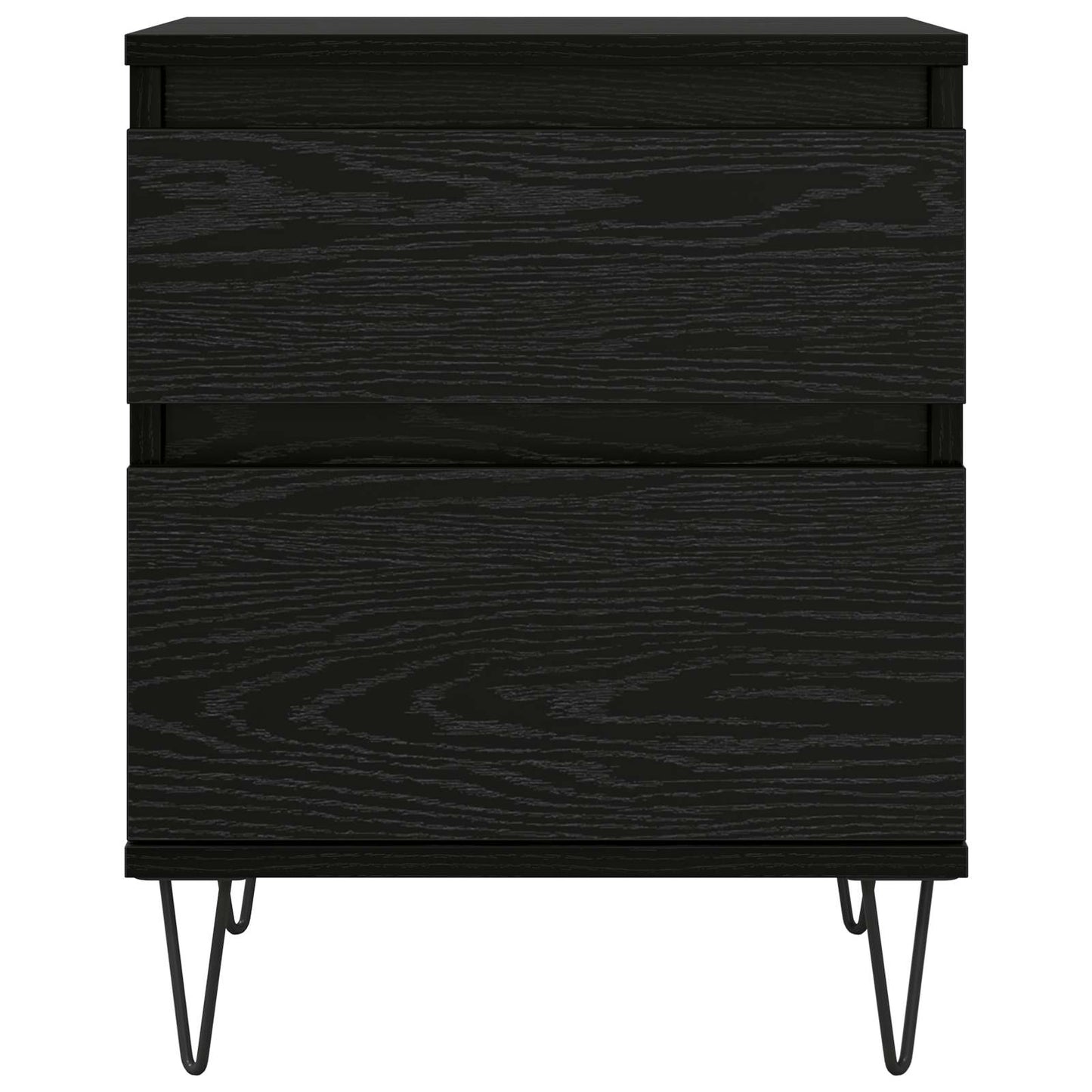 Bed kast met lade Zwart Eiken 40 x 35 x 50 cm Bewerkt hout