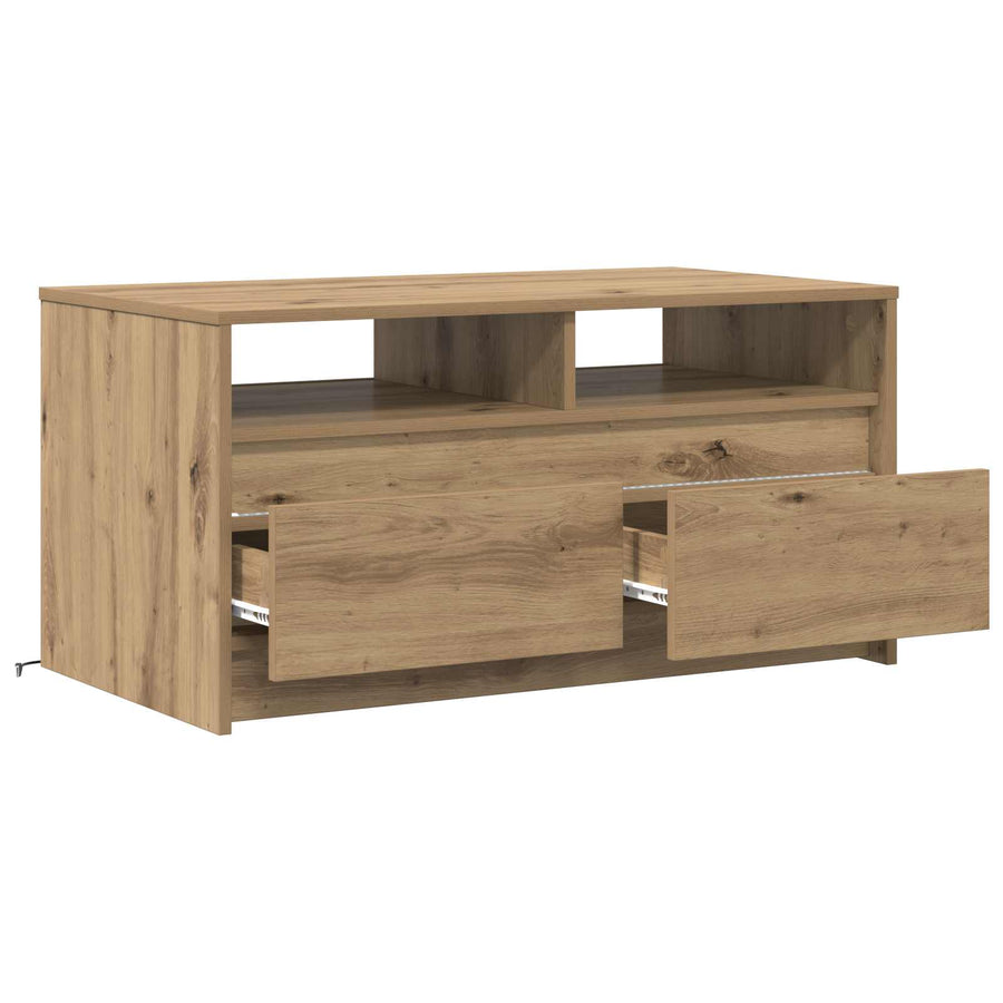 Salontafel Ambachtelijk eiken 90 x 50 x 45 cm Bewerkt hout