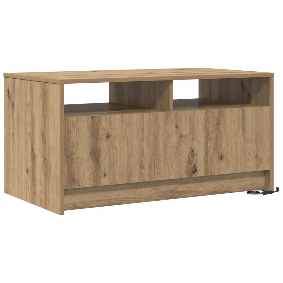 Salontafel Ambachtelijk eiken 90 x 50 x 45 cm Bewerkt hout