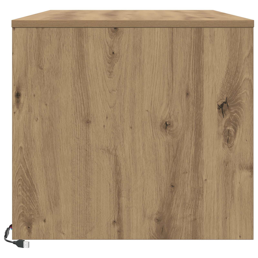 Salontafel Ambachtelijk eiken 90 x 50 x 45 cm Bewerkt hout