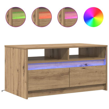 Salontafel Ambachtelijk eiken 90 x 50 x 45 cm Bewerkt hout
