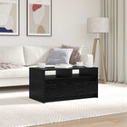 Salontafel zwart eiken 90x50x45 cm met 2 lades