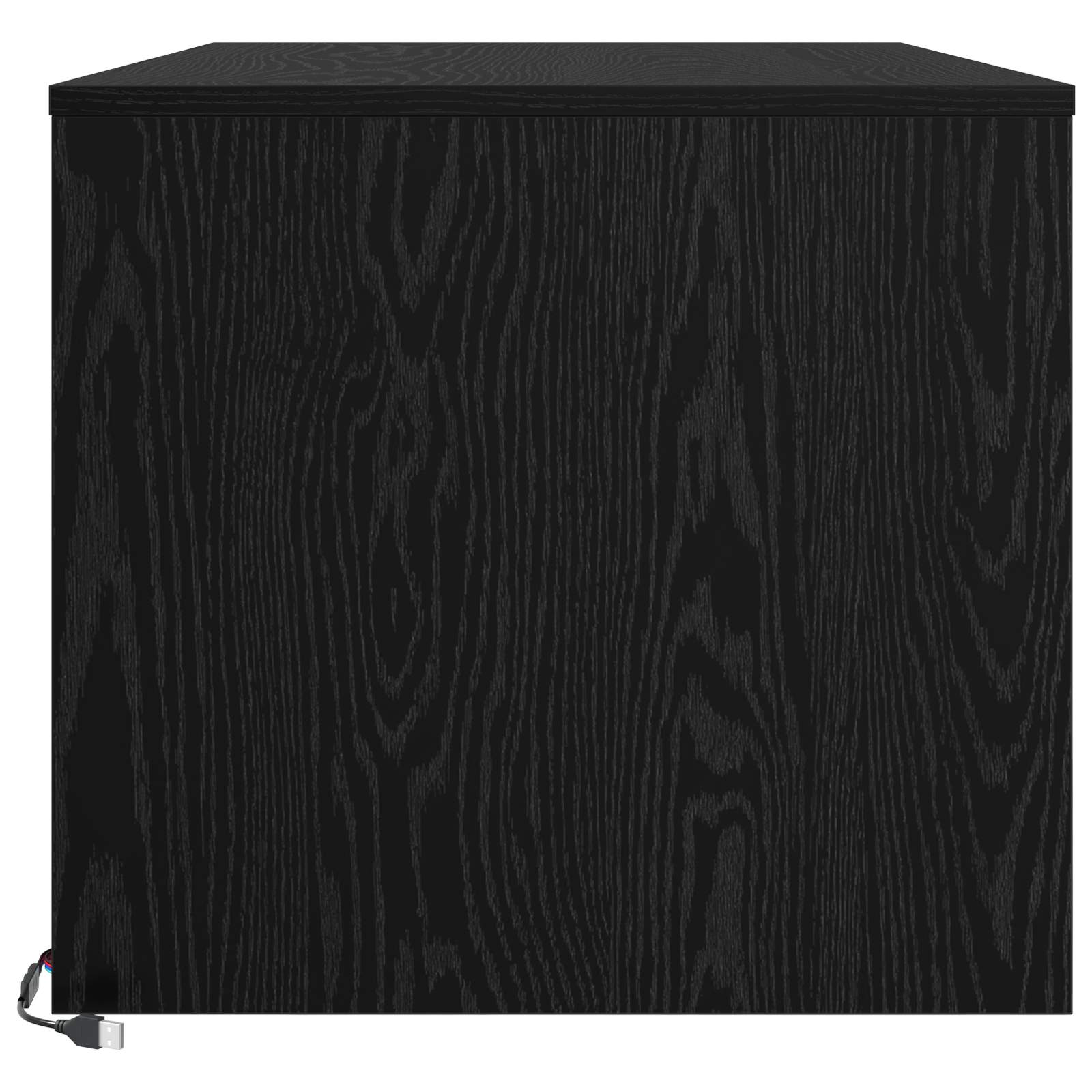 Salontafel met lade Zwart Eiken 90 x 50 x 45 cm Bewerkt hout