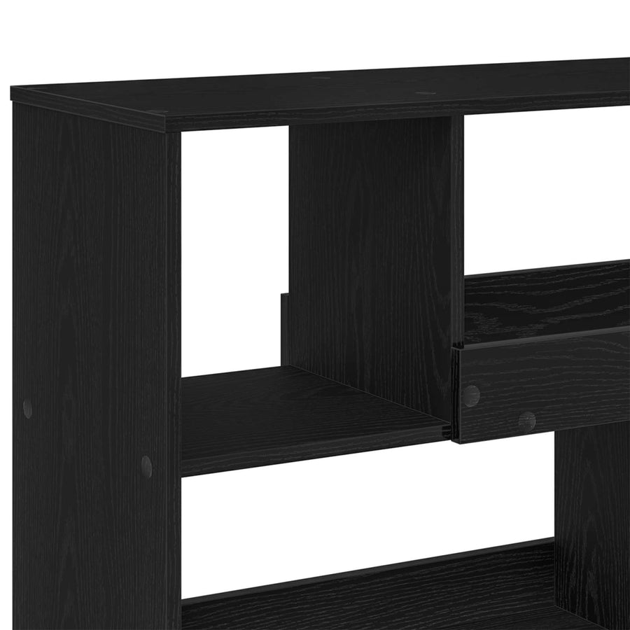 Boekenplank Zwart Eiken 100 x 33 x 94,5 cm Bewerkt hout